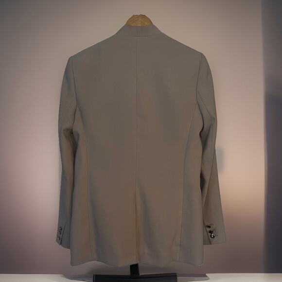 Tommy Hilfiger Women’s Open Front Beige Blazer Size 2 Crisp Clean Elegant - Picture 6 of 8